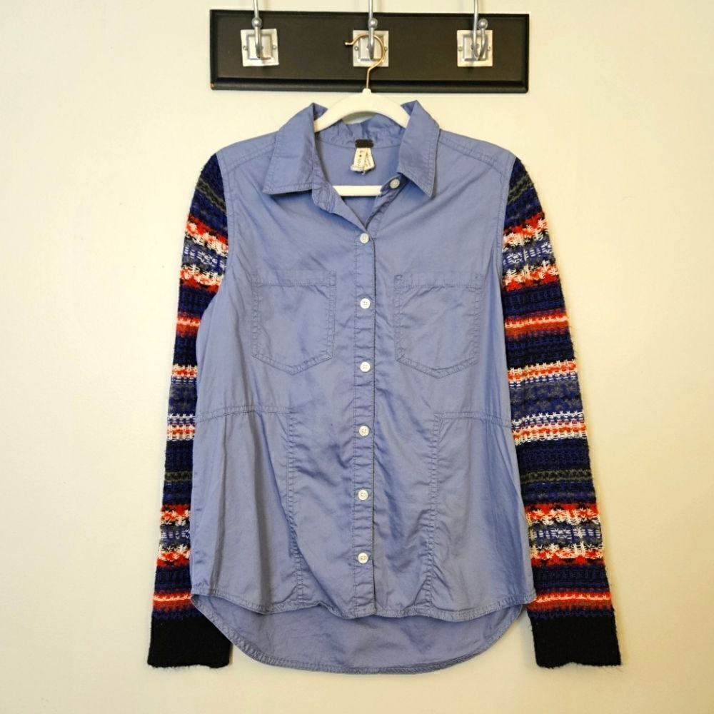 Free People Button Down Top - Picture 1 of 7